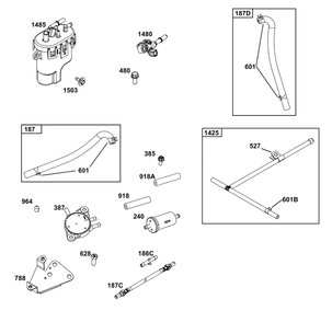 Part Location Diagram of 847141 Briggs and Stratton Hose-vacuum